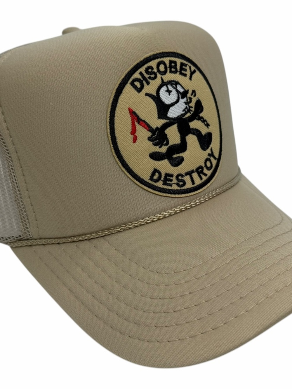 NEW VINTAGE STYLE FELIX THE CAT CLASSIC MONSTER CREAM TRUCKER HAT CAP ADULT